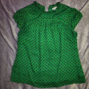 Carolina Belle XL Green popover short sleeved blouse